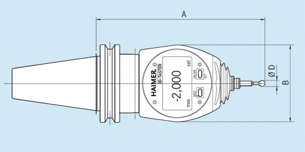 Haimer Entegre Adaptör Dijital 3D Sensör Teknik Çizim