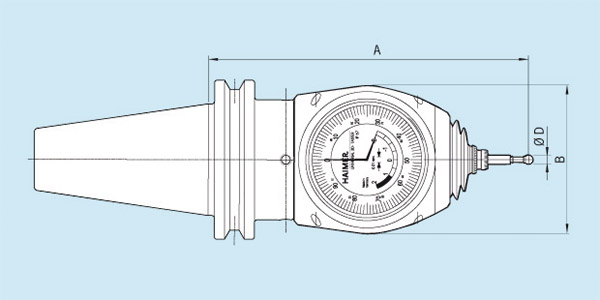 Haimer Entegre Adaptörlü Universal 3D Sensör Teknik Çizim