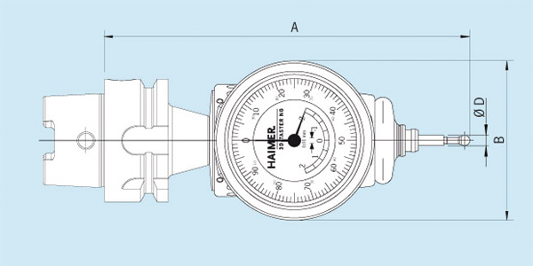 Haimer Entegre Adaptör Yeni Nesil 3D Sensör Teknik Çizim