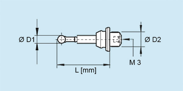 Haimer 3D Sensör Kısa Prob Ucu Teknik Çizim